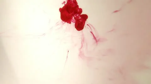 Red ink in water Stock Footage 12569116