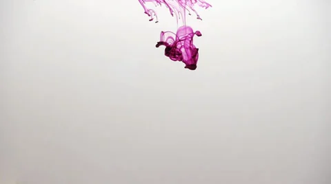 Red ink in water Stock Footage 31773164