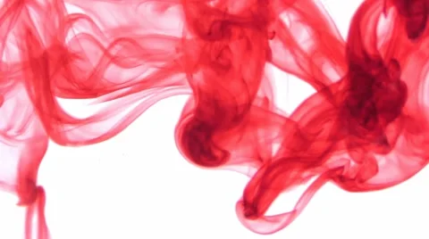Red ink in water Stock Footage 43459139