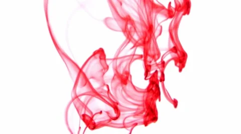 Red ink in water Video stock 43663817