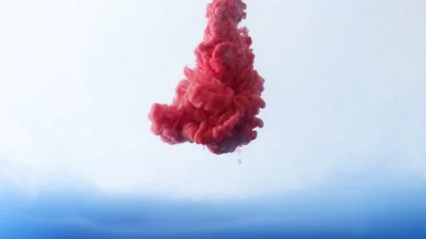 Red ink in water Stock Footage 169728767