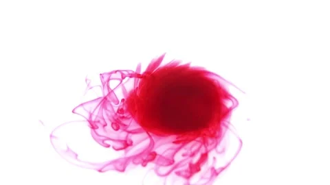 Red ink in water Stock Footage 233135332