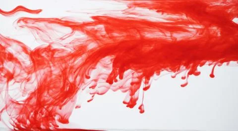 Red ink in water Stock Photos