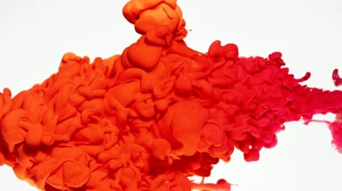 Red ink in water, Slow Motion Stock Footage