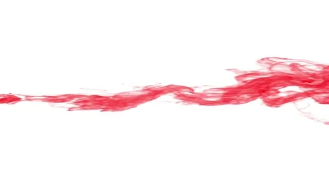 Red ink in water.Creative slow motion. On a white backgrounds Stock Footage 77618895