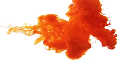 Red ink on a white background dissolves smoothly in water. Video stock 200774124
