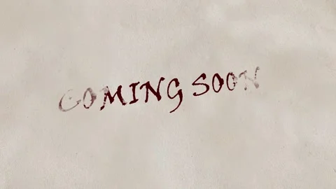 Red Ink Writing 'Coming Soon' on Textured Paper Stock Footage 333911520