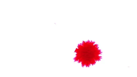 Red Inkdrop Stock Footage 87156364
