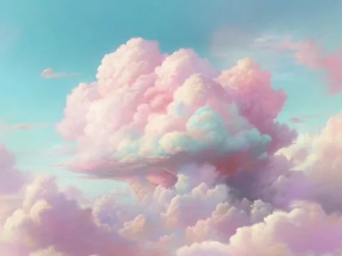 Red inks making clouds in water Stock Footage 261970691