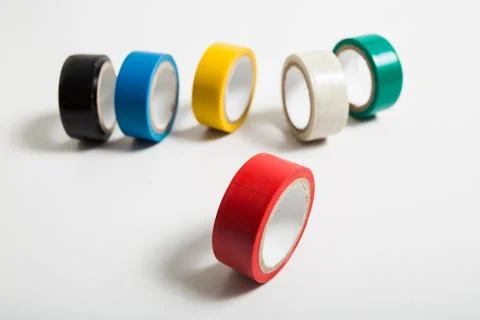 Red insulating tape roll Stock Photos