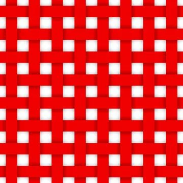 Red interwoven ribbons. Seamless pattern Stock Illustration