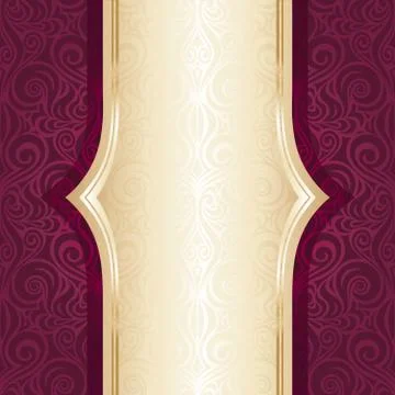 Red invitation repeatable design Stock Illustration