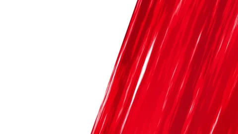 Red iridescent stripes lines of liquid, paint, folds of fabric Видео 265139129