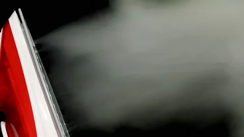 Red iron with vapour Stock Footage 86875229