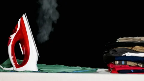 Red iron with vapour Stock Footage 88127465