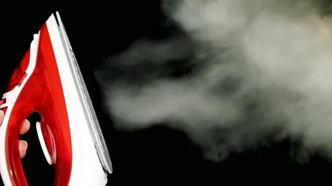 Red iron with vapour Stock Footage 90017609