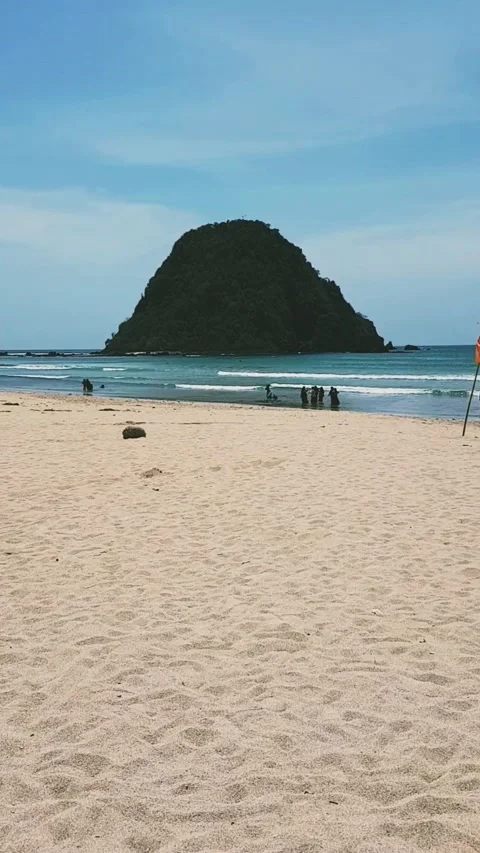 Red island beach Stock Footage 169648489