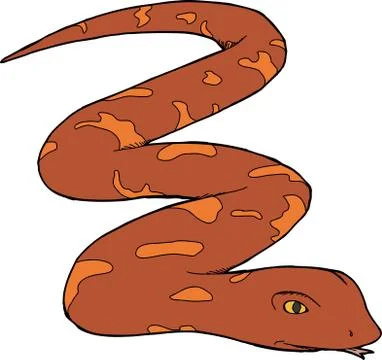 Red isolated snake Stock Illustration