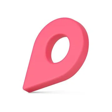 Red isometric location map pin 3d icon vector illustration. Cyberspace isomet Illustrazione stock
