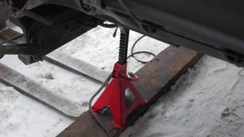 Red Jack For Trailer Stock Footage 169494447