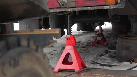 Red Jack For Truck Stock Footage 169489144