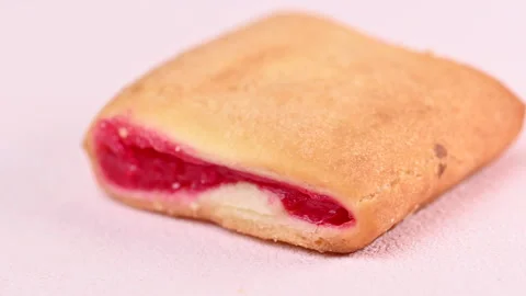 Red jam cookie video Stock Footage 344810124