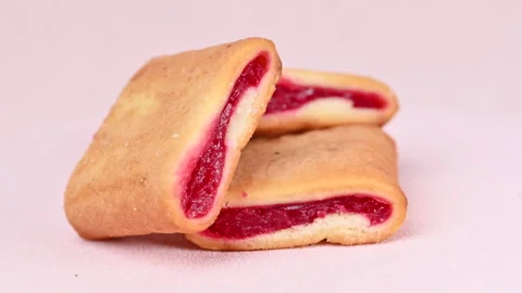Red jam cookie video Stock Footage 344810161