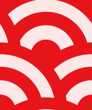 Red Japanese pattern of waves Stock Illustration