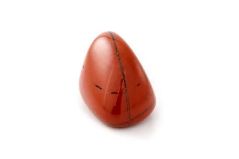 Red jasper close up white background Stock Photos