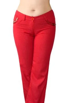 Red jeans Foto stock