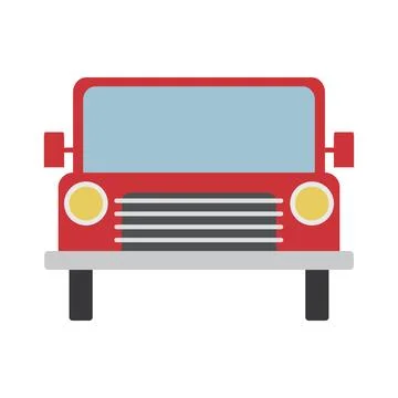 Red Jeep Icon Stock Illustration