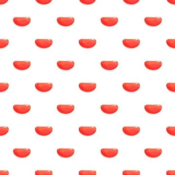 Red jelly bean candy seamless pattern wallpaper Stock Illustration