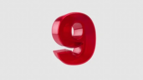 Red Jelly Countdown On Alpha 動画素材 292292604