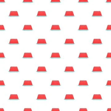 Red jelly dessert seamless repeating pattern design Stockillustratie