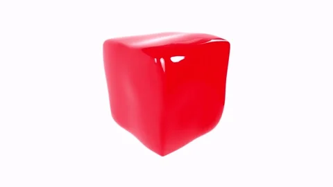Red jelly isolated on white background Stock-Footage 307308544