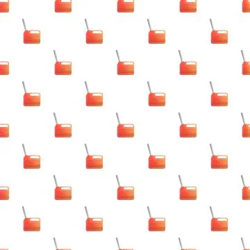 Red jerrycans pattern repeating seamless background Stock Illustration