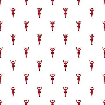 Red jester character repeat seamless pattern 스톡 일러스트