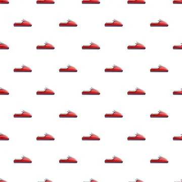 Red jet ski watercraft pattern on white background Illustrazione stock