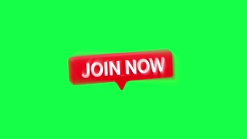 A red join now button with green screen background 库存影片 312109706