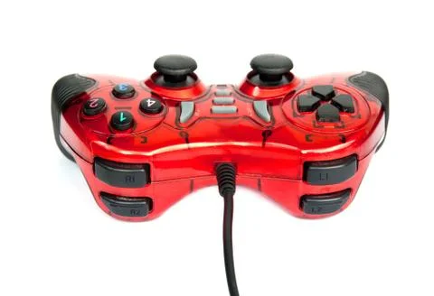 Red joystick game controller . Stock Photos