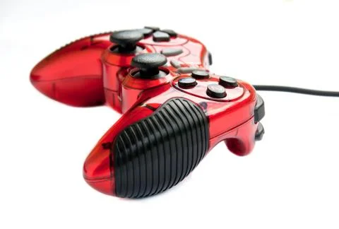 Red joystick game controller . Stock Photos
