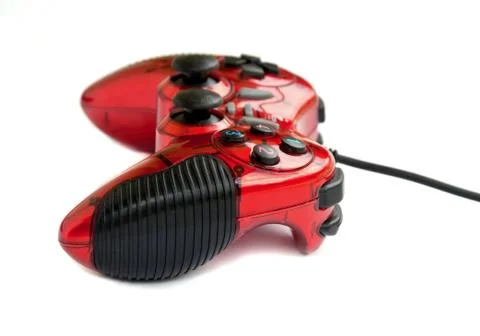 Red joystick game controller . Stock Photos
