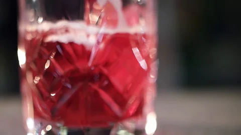 Red juice or cocktail Stock-Footage 129088533