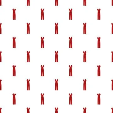 Red jumpsuit pattern creating a fashionable seamless background 스톡 일러스트