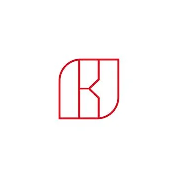Red k letter Illustrazione stock