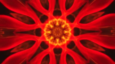 Red kaleidoscope Stock Footage 220835243