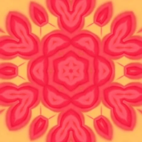 Red Kaleidoscope geometric Sequence Pattern. Stock Footage 227472994
