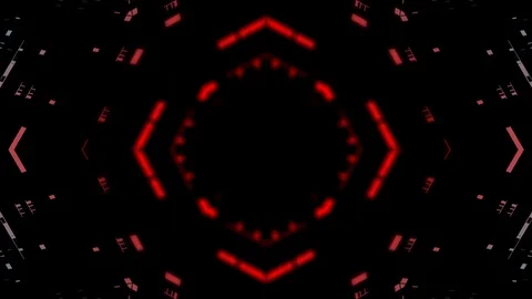 Red Kaleidoscope of Rectangular Elements Video stock 124584363