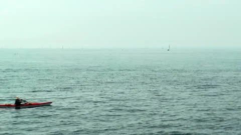 Red Kayak HD Stock Footage 11233270