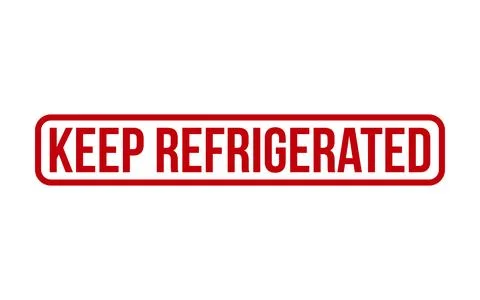 Red Keep Refrigerated Rubber Stamp Seal Vector Stock Illustration